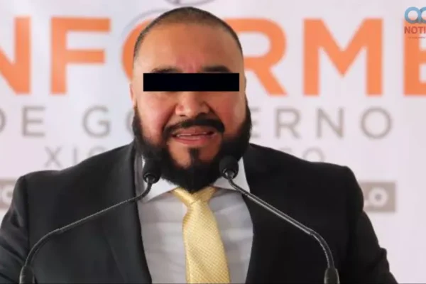 José Isabel N., alias “Chabelo” y exalcalde de Xicohtzinco, Tlaxcala, fue detenido en Huejotzingo, Puebla, tras casi cuatro años prófugo. Imagen: ADN40.