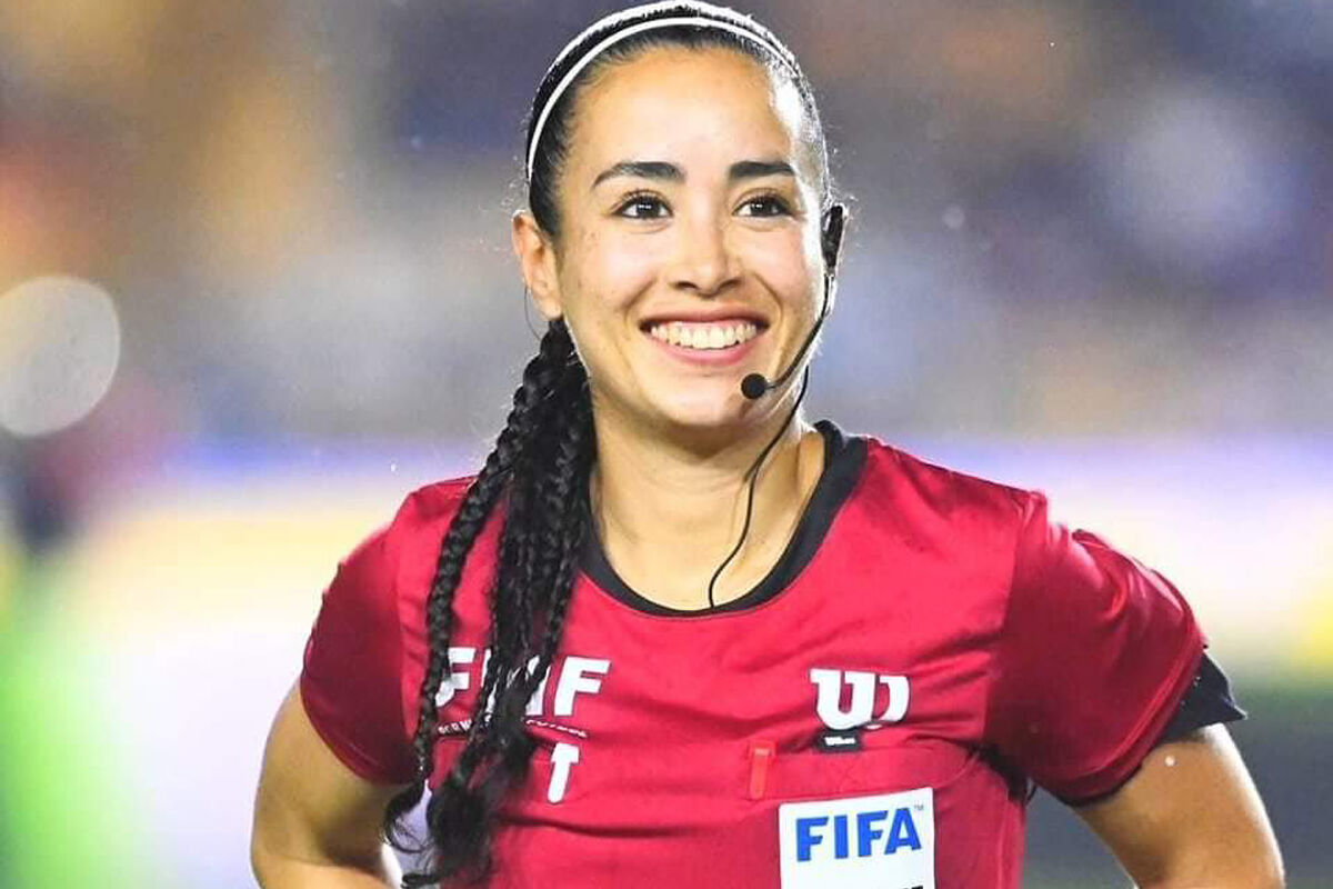 La mexicana Katia Itzel García vuelve a brillar en la élite del arbitraje; está nominada entre las 20 mejores árbitras del mundo. FOTO: MARCA.