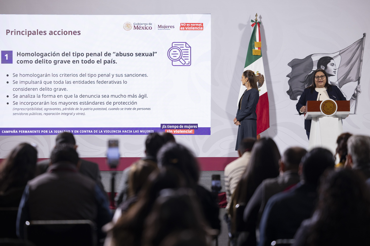 El Gobierno federal presentó el Plan Integral contra el Abuso Sexual; busca homologar el delito en todo el país, endurecer sanciones y agilizar las denuncias. FOTO: Mujer es Más.