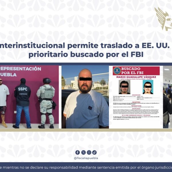 Un fugitivo buscado por el FBI por homicidio en California fue detenido en Puebla tras más de una década prófugo.