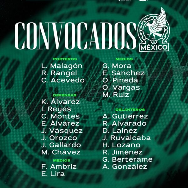 “Hormiga” González, Ruvalcaba y Obed Vargas se suman al llamado de Javier Aguirre para los duelos ante Uruguay y Paraguay.