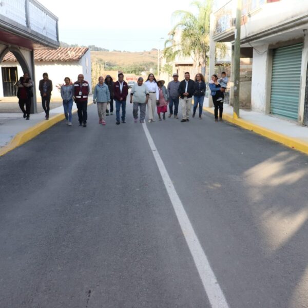 Con la pavimentación de Porfirio Díaz, suman más de 30 obras concluidas en juntas auxiliares durante el primer año del gobierno de San Pedro Cholula.