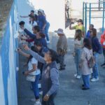 Rehabilitan cancha de La María con jornada de pintura en San Jerónimo Caleras El Ayuntamiento y voluntarios intervinieron la cancha de La María