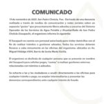 Sosapach advierte sobre un presunto gestor que ofrece liberar adeudos. Ninguna persona está autorizada para realizar trámites o cobros fuera de las oficinas del organismo.