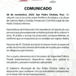Protección Civil de San Pedro Cholula atiende hallazgo de persona sin vida en Periférico Comunicado emitido por el Gobierno Municipal de San Pedro Cholula.