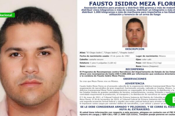 El presunto líder del Cártel Meza-Flores, uno de los Diez Más Buscados del FBI