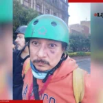 Un fotorreportero de La Jornada fue golpeado y despojado de su cámara y celular por policías de la SSC-CDMX durante la marcha de la Generación Z. FOTO: La Jornada.