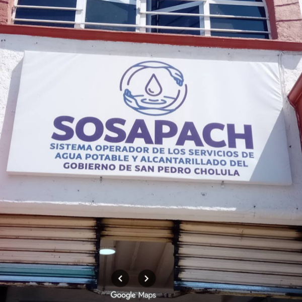 El Sosapach de San Pedro Cholula advirtió sobre personas que se hacen pasar por empleados del organismo para cobrar de forma ilegal el servicio de agua. FOTO: Google Maps.