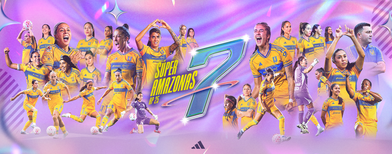 Las ‘Amazonas’ llegaron a siete campeonatos y ampliaron su dominio histórico en el futbol femenil mexicano. IMAGEN: Tigres Femenil.
