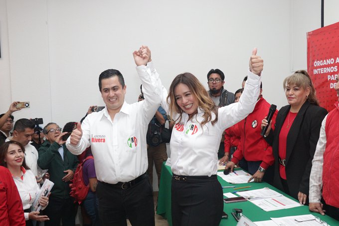 Xitlalic Ceja y Lorenzo Rivera encabezarán al PRI en Puebla; como planilla única, serán dirigente estatal y secretario general, respectivamente. FOTO: Cortesía.