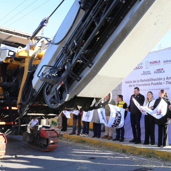 Ampliación Carretera. Foto: Gobierno de Puebla.