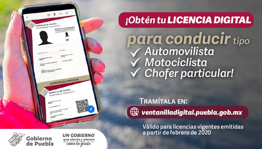 Puebla lanza licencia digital de conducir: así funciona, cuánto cuesta y quiénes pueden tramitarla