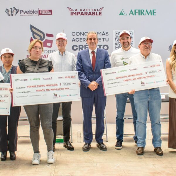 Más de 3 mil créditos fueron entregados en Puebla a través de Tu Crédito Imparable, generando una derrama económica superior a 41.7 millones de pesos.