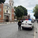 Autoridades de Puebla vigilan la zona del Seminario Palafoxiano para prevenir delitos y atender emergencias durante los festejos guadalupanos.