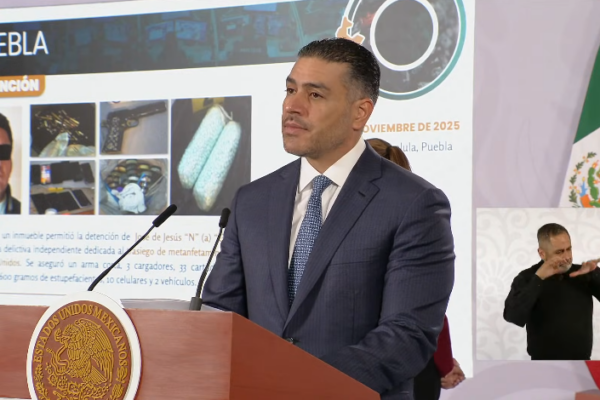 La SSPC confirmó la detención en Puebla de “Gonzo”, presunto operador de tráfico de drogas hacia Estados Unidos.