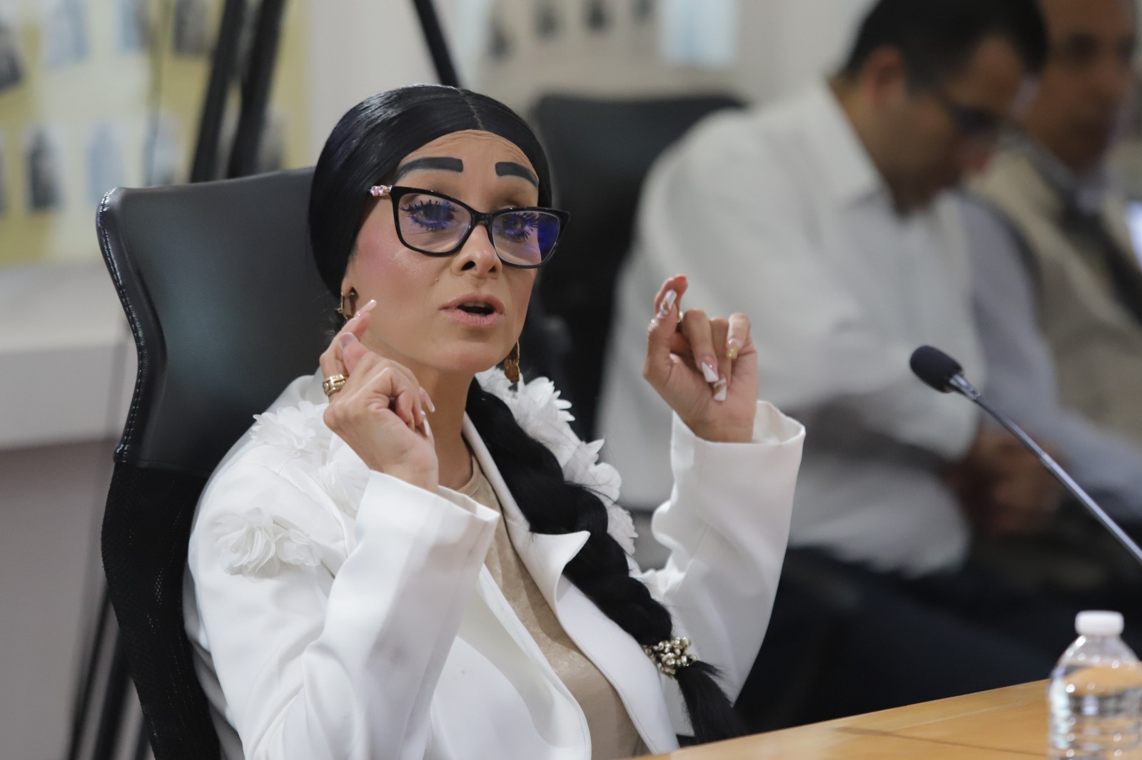 Tras cancelarse su comparecencia, la presidenta de la CDH solo presentará un informe ante la Comisión Permanente del Congreso de Puebla este viernes. FOTO: La Jornada de Oriente.