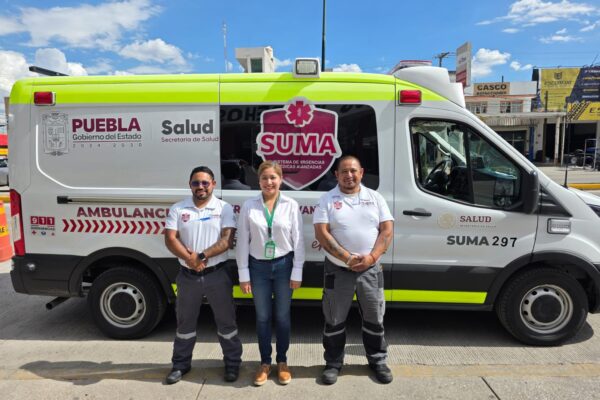 Una ambulancia se suma a los servicios de salud de San Martín Texmelucan para mejorar la respuesta ante urgencias médicas.