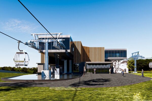 El gobierno de Puebla inició la construcción del Cablebús, un sistema de transporte por cable que conectará distintas zonas de la ciudad en menos de una hora. IMAGEN: Gobierno de Puebla.