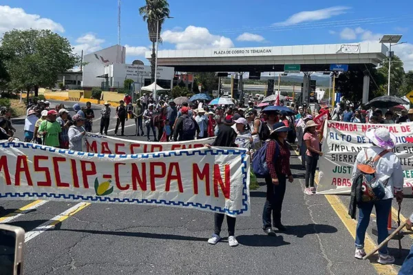 El Movimiento de Autogestión Social, Campesino, Indígena, Popular (MASCIP) acusó al gobierno estatal de sostener mesas de diálogo sin resultados concretos. FOTO: El Sol de México.