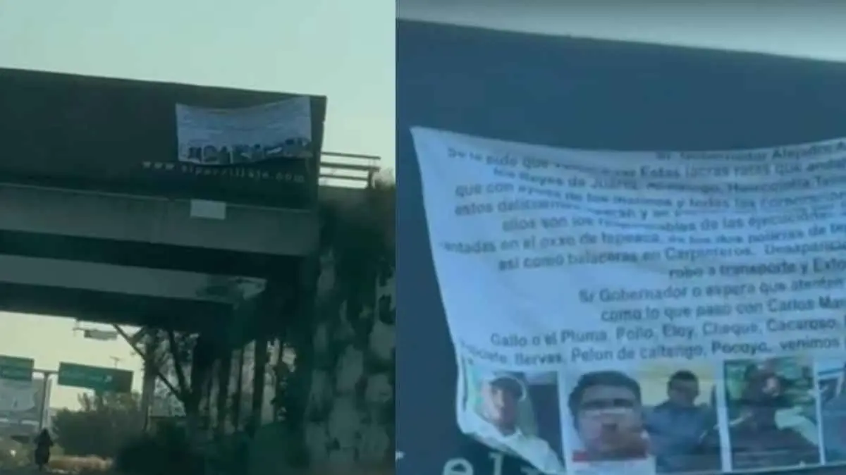 Narcomantas en Puebla elevan alerta por presencia de grupos criminales