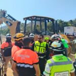 Marina y Protección Civil concluyeron el rescate de las víctimas del descarrilamiento del Tren Interoceánico en Oaxaca. FOTO: Gobierno de Juchitán.