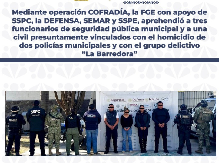 Los policías municipales detenidos están ligados al asesinato de dos agentes y al grupo “La Barredora