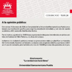 Ibero convoca a una movilización para hoy en punto de las 10 de la mañana.