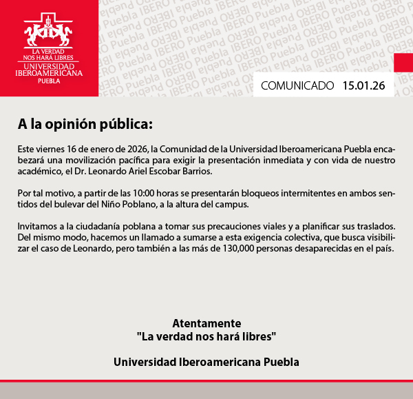 Ibero convoca a una movilización para hoy en punto de las 10 de la mañana.