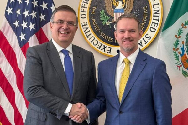 Ebrard viajó a Washington para la revisión del TMEC; la USRT reconoce que buscarán reformas estructurales para su continuación. FOTO: Secretaría de Economía.