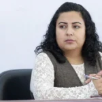 Alejandro Armenta nombró a Daniela Stephanie Pérez Calderón como nueva secretaria de Finanzas en Puebla. FOTO: Agencia Enfoque.