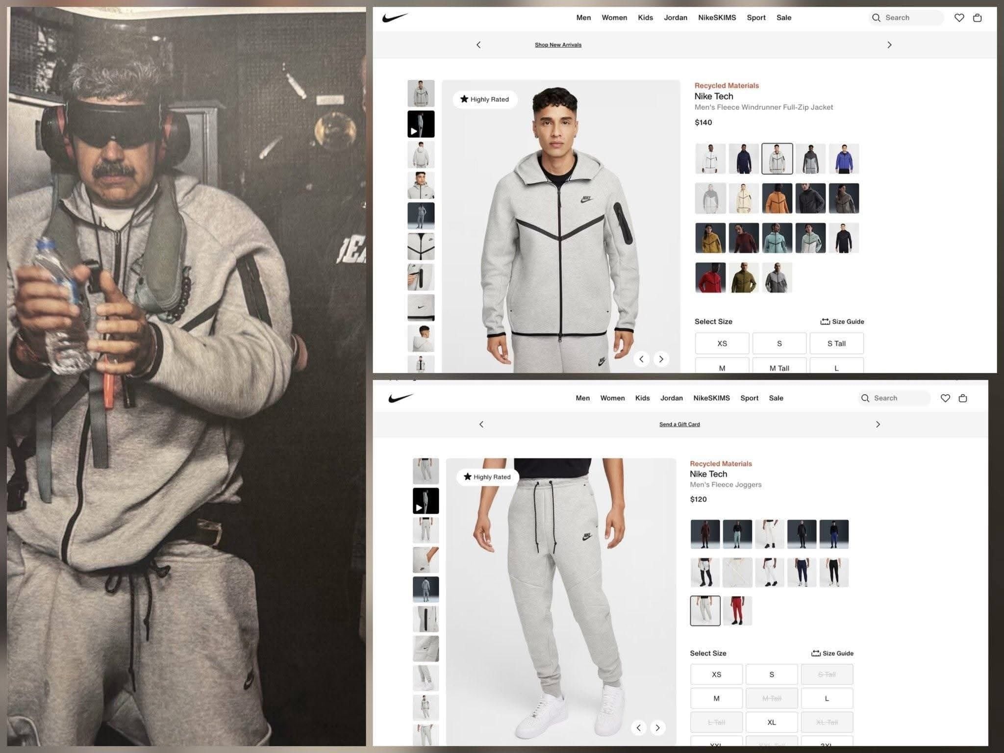 El outfit de Nicolás Maduro tras su detención se vuelve viral y agota existencias de Nike