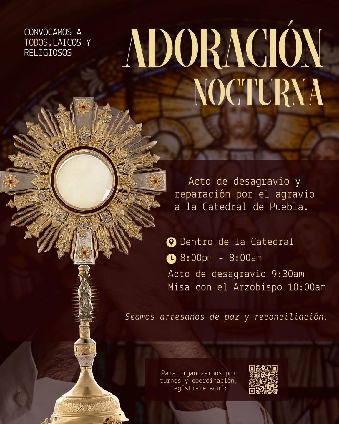 Anuncian adoración nocturna y acto de desagravio en la Catedral de Puebla tras incendio