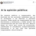 Atanacio Luna se deslindó públicamente de un familiar