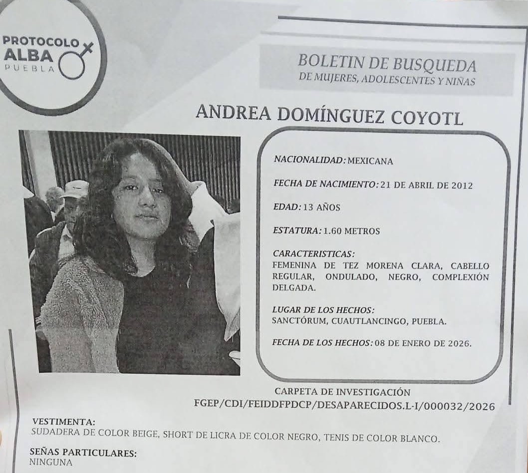 Activan Protocolo Alba por desaparición de dos menores en la zona metropolitana de Puebla