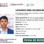 Familiares y la Ibero Puebla solicitan información para dar con el paradero de Leonardo Escobar Barrios.