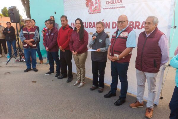 San Cristóbal Tepontla mejora su infraestructura hidráulica; gobierno de Cholula concluye obra de drenaje en la calle Allende.