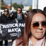 La familia de Mayca llamó a los seres queridos de Sandra Paola a unirse para exigir justicia por el siniestro vial en Vía Atlixcáyotl que les arrebató la vida a ambas jóvenes. FOTO: Agencia Enfoque.