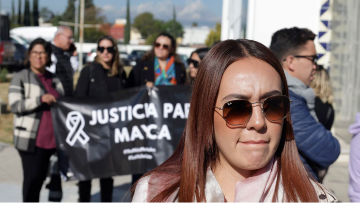 La familia de Mayca llamó a los seres queridos de Sandra Paola a unirse para exigir justicia por el siniestro vial en Vía Atlixcáyotl que les arrebató la vida a ambas jóvenes. FOTO: Agencia Enfoque.