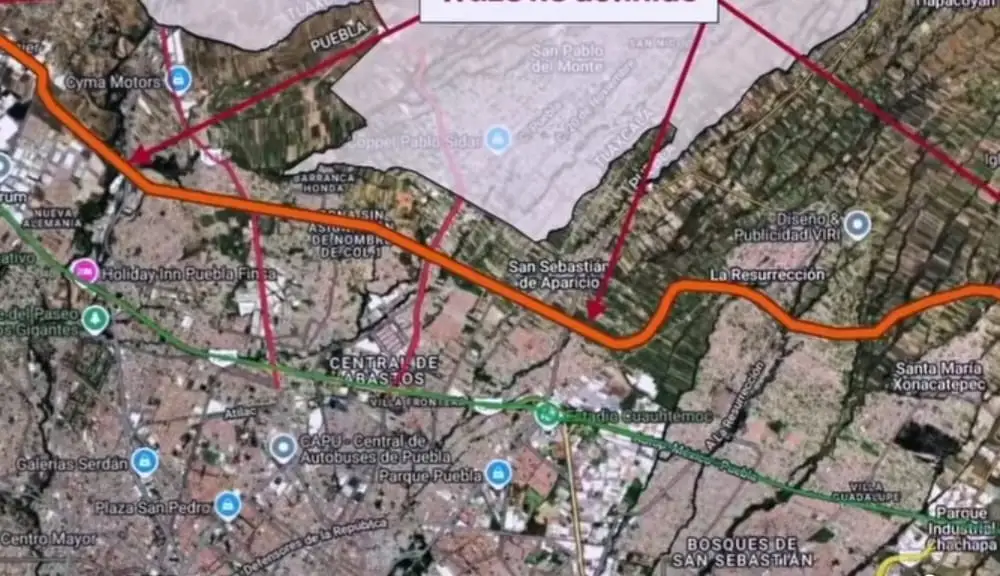 Así será el trazo preliminar del nuevo Libramiento Norte, que conectará Periférico con Amozoc-Perote