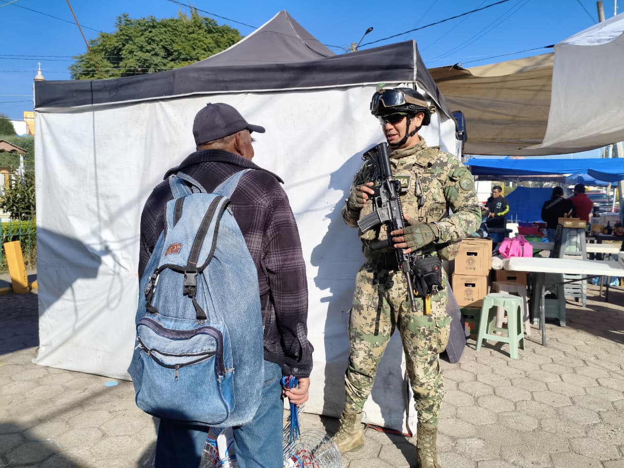 Saldo blanco en San Pedro Cholula tras el Operativo Guadalupe–Reyes, gracias al despliegue permanente de seguridad y la coordinación con fuerzas federales.