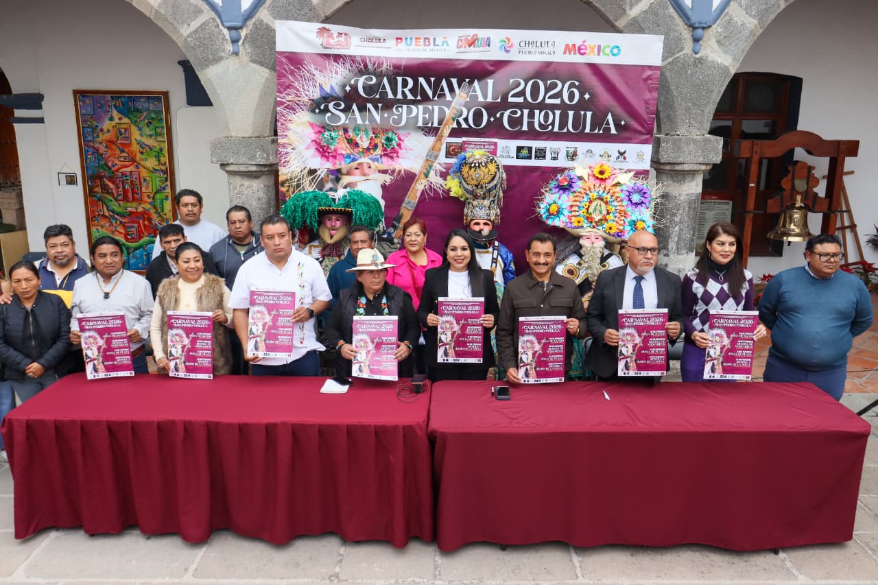 San Pedro Cholula alista Carnaval 2026 con calendario de actividades