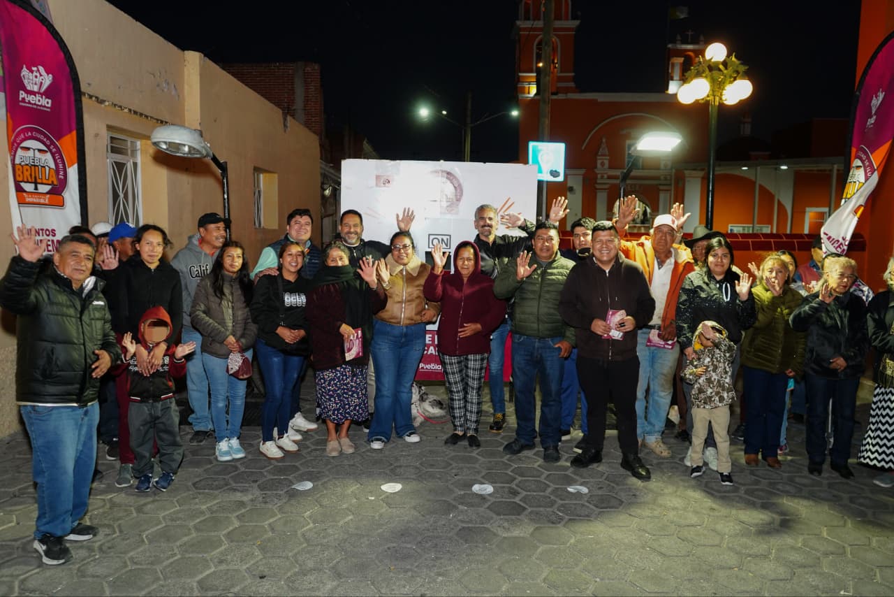 Puebla moderniza alumbrado público en San Baltazar Tetela con tecnología LED para reforzar seguridad