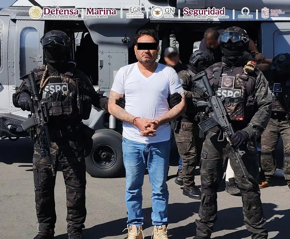 Cae “El Botox”, líder de Los Blancos de Troya, tras operativo federal en Michoacán