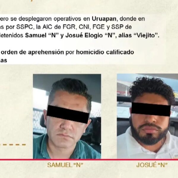 La SSPC confirmó que Samuel "N", exfuncionario de RP en el Ayuntamiento de Uruapan, fue vinculado a proceso por posibles vínculos con el asesinato de Manzo. IMAGEN: SSPC.