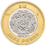 La SCHP dio un vistazo a la nueva moneda de 10 pesos que circulará en México a partir de este año. FOTO: SCHP.