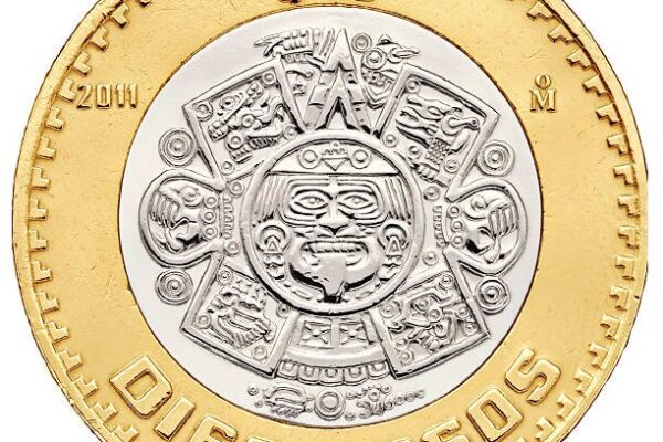 La SCHP dio un vistazo a la nueva moneda de 10 pesos que circulará en México a partir de este año. FOTO: SCHP.