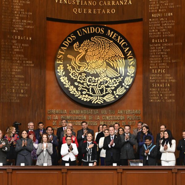 "La justicia social ha vuelto a la Constitución": Sheinbaum celebra el aniversario de la Ley Suprema resaltando el fin del periodo neoliberal. FOTO: Gob Mx.