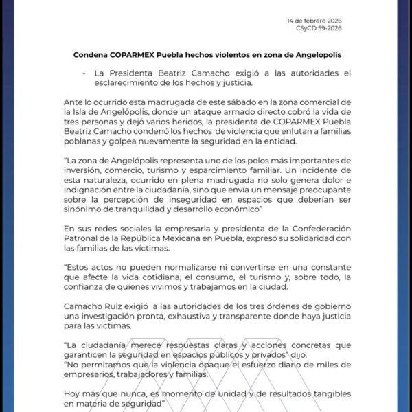 Comunicado COPARMEX.