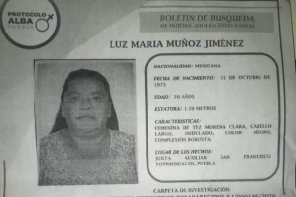 Identifican a mujer localizada en límites de Puebla y Ocoyucan; se trata de Luz María, quien era buscada desde el miércoles.