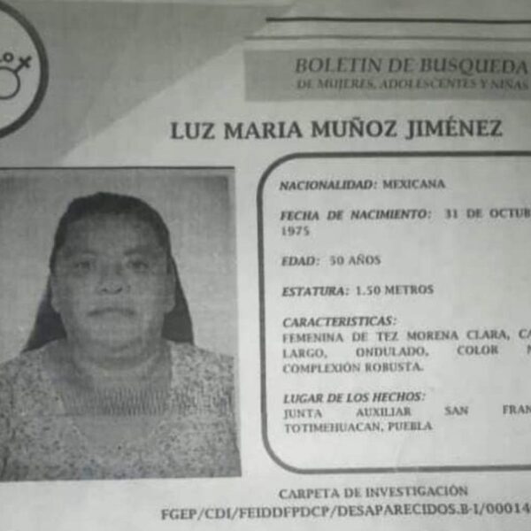 Identifican a mujer localizada en límites de Puebla y Ocoyucan; se trata de Luz María, quien era buscada desde el miércoles.